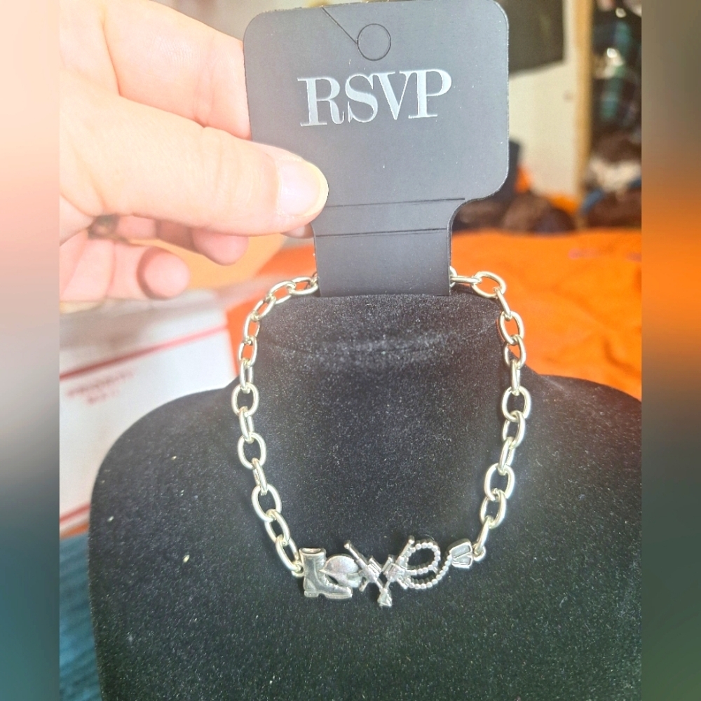 RSVP SILVER TONE BRACELET NWT Army Wife or Troop Support